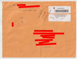 4641 Lettre Cover Recommandé Registered PERU PEROU 2021 CODE BARRE BAR Cod - Pérou