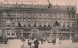 BELGIQUE - Liege - Grand Bazar De La Place Saint Lambert - Belle Animation - Carte Postale Ancienne - Liege