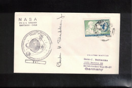 Chile 1972 Space / Weltraum Apollo 16 - NASA Satellite Earth Station Santiago Interesting Signed Cover - Südamerika