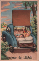 BELGIQUE - Bonjour De Liege - Fantaisie - Couple Sur Un Matelas Dans Une Voiture - Carte Postale Ancienne - Lüttich