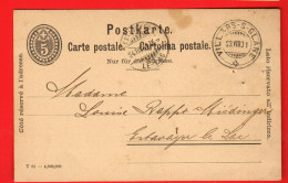 ABB-09 Ganzsache Entier Postal 5 Ct Cachet Villars-sur-Glane Et Estavayer-le-lac 1893 - Entiers Postaux