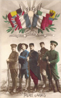 MILITARIA - PATRIOTIQUES - Frères D'armes - 1915 - Angleterre - Russie - France - Belgique - Carte Postale Ancienne - Patrióticos