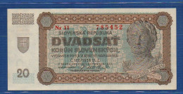 SLOVAKIA - P. 7a – 20 Korún Slovenských 1942 UNC- Serie Nz11 785452 - Eslovaquia