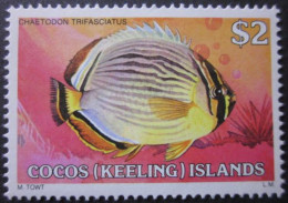 COCOS (KEELING) ISLANDS 1980 ~ S.G. 47, ~ MELON BUTTERFLYFISH. ~  MNH #02926 - Cocos (Keeling) Islands