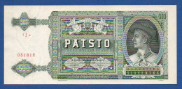 SLOVAKIA - P.12a – 500 Korún Slovenských 1941 UNC, Serie 3Jo 051812 - Slovakia