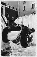 Gd St. Bernard Tranchée De Neige Grand Saint Luge Délblaiement Ecclésiastiques Moines - Autres & Non Classés