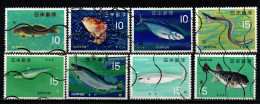 GIAPPONE - 1966 - Fishes - USATI - Oblitérés