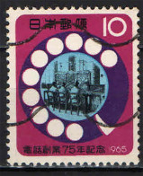 GIAPPONE - 1965 - 75th Anniversary Of Telephone Service In Japan - USATO - Oblitérés