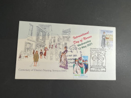 (1 R 24) International Day Of Nurses - 12th May 2021 (on Nursing Over-printed 1985 FDC Cover With COVID-19 Stamp) - Storia Postale