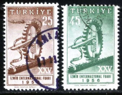 Türkiye 1956 Mi 1482-1483 Izmir International Fair - Gebruikt