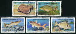 Türkiye 1975 Mi 2369-2373 Fishes | Aquatic Animals, Fish - Gebruikt