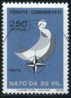 Türkiye 1972 Mi 2251 20th Anniversary Of The Participation Of Türkiye To NATO | Symbol For Security, NATO Emblem - Usati