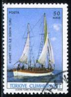 Türkiye 1968 Mi 2100 The World Tour Made With The Yatch "KISMET" | Sailing Ships - Used Stamps
