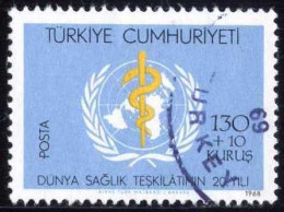 Türkiye 1968 Mi 2094 20th Anniversary Of World Health Organisation WHO - Oblitérés