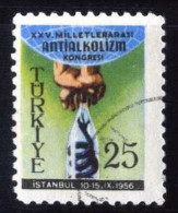 Türkiye 1956 Mi 1486 International Anti-Alcoholism Congress | Hands Holding Bottled Serpent - Used Stamps