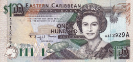 East Caribbean 100 DOLLARS ND 1993 EXF-AU P-30a RARE YOUR FIND "free Shipping Via Registered Air Mail" - Caraïbes Orientales