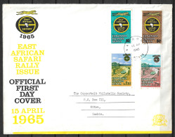 KENYA UGANDA AND TANZANIA - 1965 East African Safari Rally Set On Official FDC - Kenya, Oeganda & Tanzania