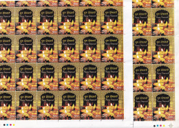 INDIA-2008- FESTIVALS- SHUBH DEEPAWALI- ERROR- BLACK SHIFT- FULL SHEET AFFECTED-MNH-LSE1-6 - Variétés Et Curiosités