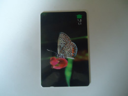 OMAN  USED  CARDS   BUTTERLFIES - Vlinders