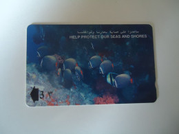 OMAN  USED  CARDS   FISH FISHES - Pesci