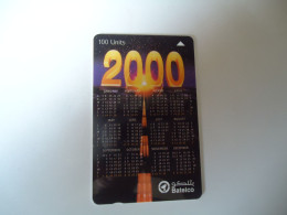 BAHRAIN USED CARDS  MILLENNIUM  2000  CALEDAR - Baharain