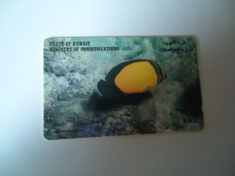 KUWAIT USED CARDS FISH FISHES - Vissen