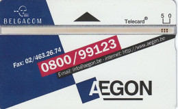 Belgacom 1996, Aegon 5un. Private 544, Used (rare) - Cartes GSM, Recharges & Prépayées