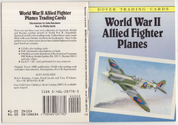 World War II Allied Fighter Planes - (Dover Trading Cards) - 1995 - Autres & Non Classés