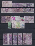 GRANDE BRETAGNE Fiscaux Ca.1860-1900:  Lot D'oblitérés - Revenue Stamps