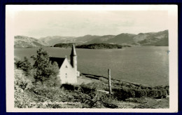 Ref 1616 -  Real Photo Postcard - Loch Morar & Morar Church - Inverness-Shire Scotland - Inverness-shire