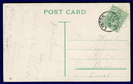 Ref 1616 -  1910 Postcard - Dog Smoking A Pipe - Scarce Linton Kent Postmark - Very Small Village - Brieven En Documenten