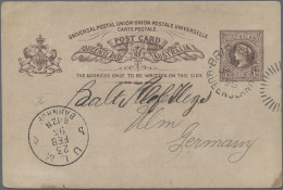 New South Wales: 1880/1910's Ca.: 14 Postal Stationery Items, One Cover And Two - Cartas & Documentos