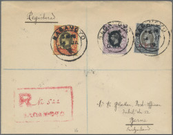Tanganjika: 1919/1921 "G.E.A.": Five Registered Covers To Switzerland All Franke - Tanganyika (...-1932)