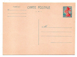 Entier N° 1233 CP1---  CP  Semeuse Lignée De Piel --NEUF.........cote  20€............à Saisir - Cartes Postales Types Et TSC (avant 1995)