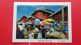 Saturday Morning.Time For A Chat On Market Day - St. Lucia