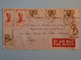 C  MADAGASCAR  BELLE LETTRE 1951 PAR AVION   A PARIS FRANCE+ AFF. INTERESSANT++++ - Lettres & Documents