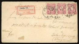 BERLIN 1878. Dekoratív Ajánlott Levél Zalaegerszegre Küldve - Cartas & Documentos