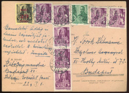 BUDAPEST 1945.08. Dekoratív, Helyin Inflációs Levlap - Used Stamps