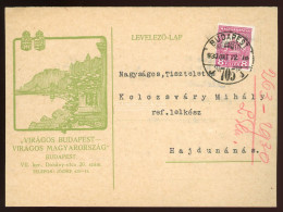 BUDAPEST 1930. "Virágos Budapest - Virágos Magyarország, Ritka Levlap - Used Stamps