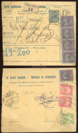 SZINÓBÁNYA Vasgyár 1916. Csomagszállító, Postai ügynökség Bélyegzéssel Budapestre - Used Stamps
