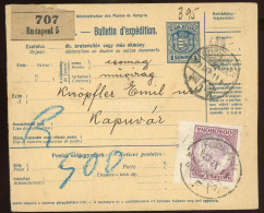 BUDAPEST 1923. Csomagszállító, Ritka Egybélyeges Madonna 500K Bérmentesítéssel Kapuvárra - Usado