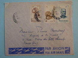 BT6 MADAGASCAR BELLE LETTRE 1951  A PARIS FRANCE+ AFF. INTERESSANT++++ - Lettres & Documents