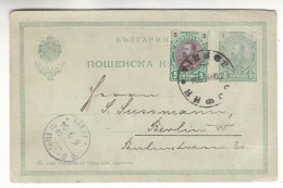 Bulgarie - Carte Postale De 1904 - Entier Postal - Oblit Sofia - Exp Vers Berlin - - Covers & Documents