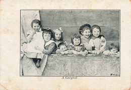 Spectacle - Groupe D'enfants - A Guignol - Oblitéré Ambulant De Ax Les Thermes à Toulouse -  Carte Postale Ancienne - Teatro