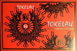 Tokelau 2004 Year Of The Monkey Minisheet MNH - Tokelau