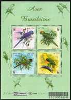 2001 Brazil WWF Parrots Minisheet (** / MNH / UMM) - Perroquets & Tropicaux