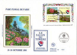 FRANCE / FLORE / ENVELOPPE FDC BF N° 15 PARC FLORAL DE PARIS - 1990-1999