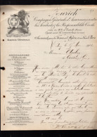 Zurich  ( Suisse)  Lettre Avec Entête  CG ASSURANCES  1902  (PPP42401) - Switzerland