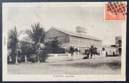 Carte De Djibouti 1929 " La Poste " Semeuse Lignée 50c Oblitération De Fortune Bouchon De Djibouti Pour MOISSAC TTB - Storia Postale