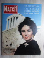 Paris Match N° 483 Elizabeth TAYLOR SORAYA CHAMOUN Michèle MORGAN DE GAULLE - Cinema/Televisione